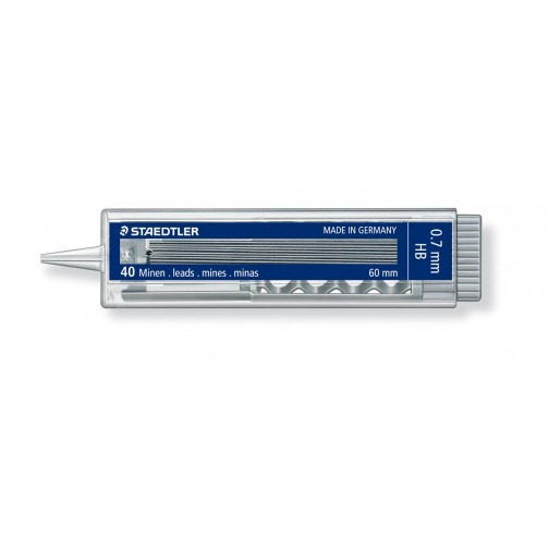 Staedtler Mars micro potloodstiften, 0,7 mm, HB, etui van 40 stuks