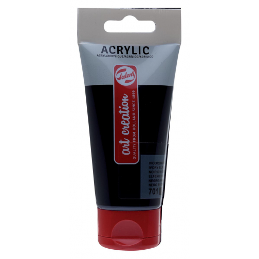 Talens Art Creation acrylverf tube van 75 ml, ivoorzwart