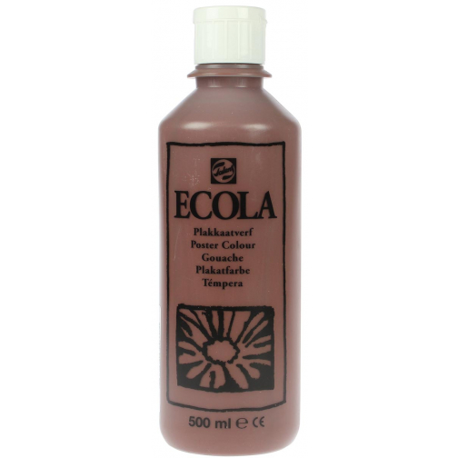 Talens Ecola plakkaatverf flacon van 500 ml, bruin