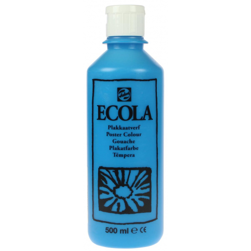 Talens Ecola plakkaatverf flacon van 500 ml, lichtblauw