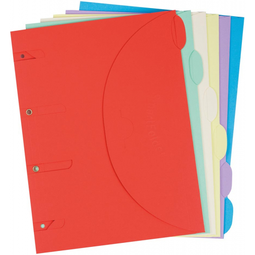 Tarifold smartfolder, geperforeerde showtas, geassorteerde kleuren, pak van 6 stuks