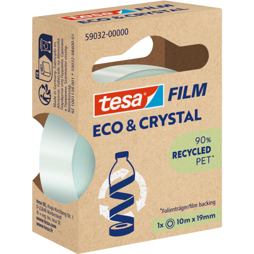 Tesafilm eco & crystal, ft 19 mm x 10 m