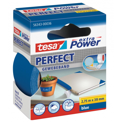 Tesa extra Power Perfect, ft 38 mm x 2,75 m, blauw