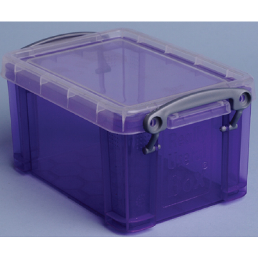 Really Useful Box 0,7 liter, transparant paars