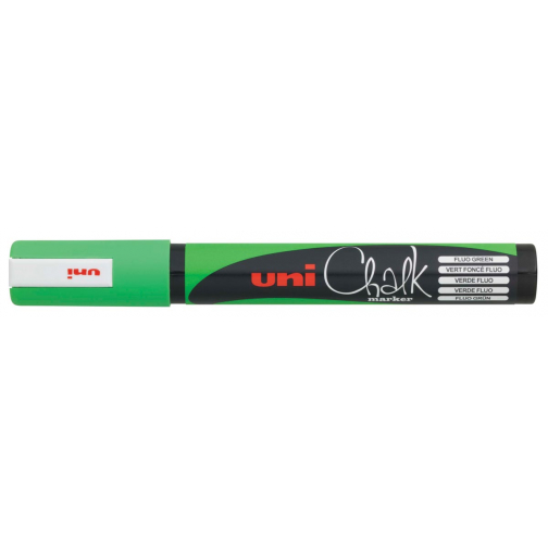 Uni-ball krijtmarker, ronde punt van 1,8 tot 2,5 mm, fluo groen