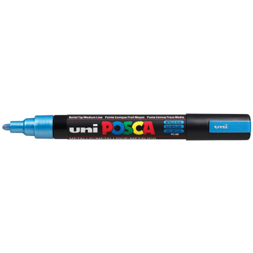 Uni POSCA paintmarker PC-5M, 1,8 - 2,5 mm, blauw metaal