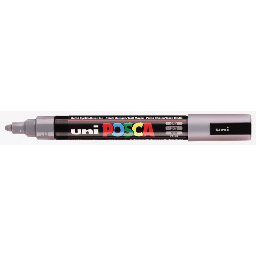 Uni POSCA paintmarker PC-5M, 1,8 - 2,5 mm, leigrijs