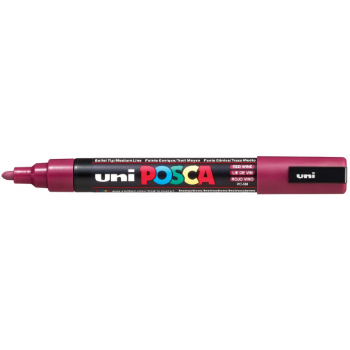 uni-ball Paint Marker op waterbasis Posca PC-5M wijnrood