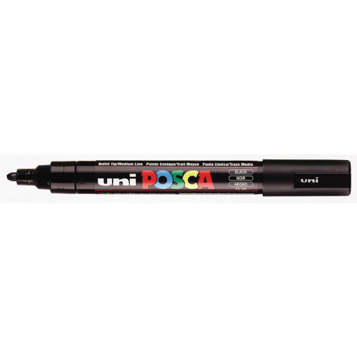 Uni POSCA paintmarker PC-5M, 1,8 - 2,5 mm, zwart