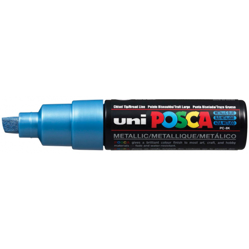 Uni POSCA paintmarker PC-8K, 8 mm, blauw metaal