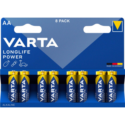 Varta batterij Longlife Power AA, blister van 8 stuks