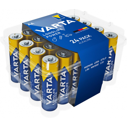 Varta batterij Longlife Power AA, pak van 24 stuks