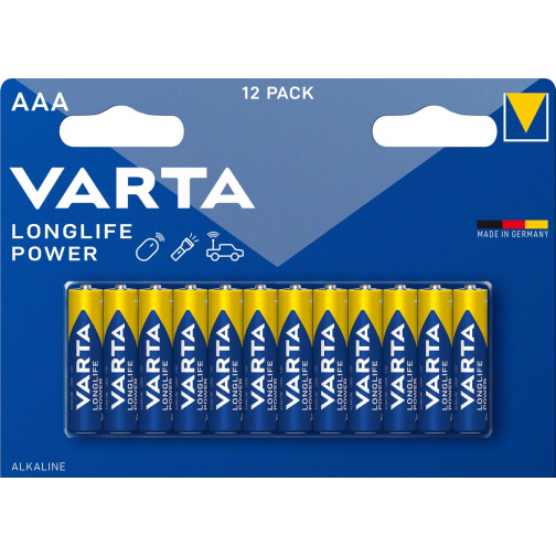 Varta batterij Longlife Power AAA, blister van 12 stuks