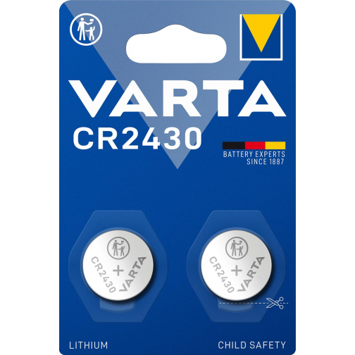 Varta knoopcel Lithium CR2430, blister van 2 stuks