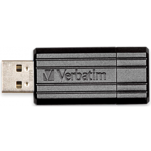 Verbatim PinStripe USB 2.0 stick, 64 GB, zwart