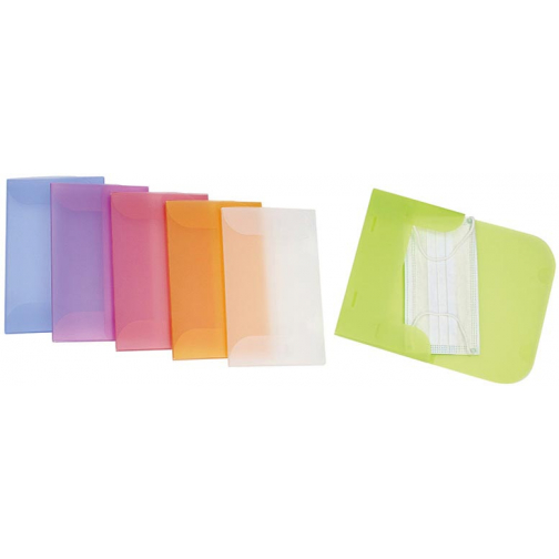 Viquel enveloppen voor beschermende mondmaskers, ft 20 x 10,5 x 0,8 cm, display met 15 stuks