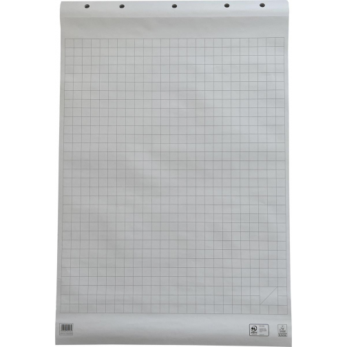 Work papierblok voor flipcharts, geruit, ft 65 x 98 cm, blok van 50 vel